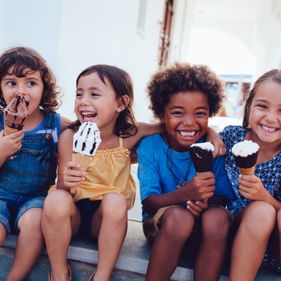 kids with ice cream