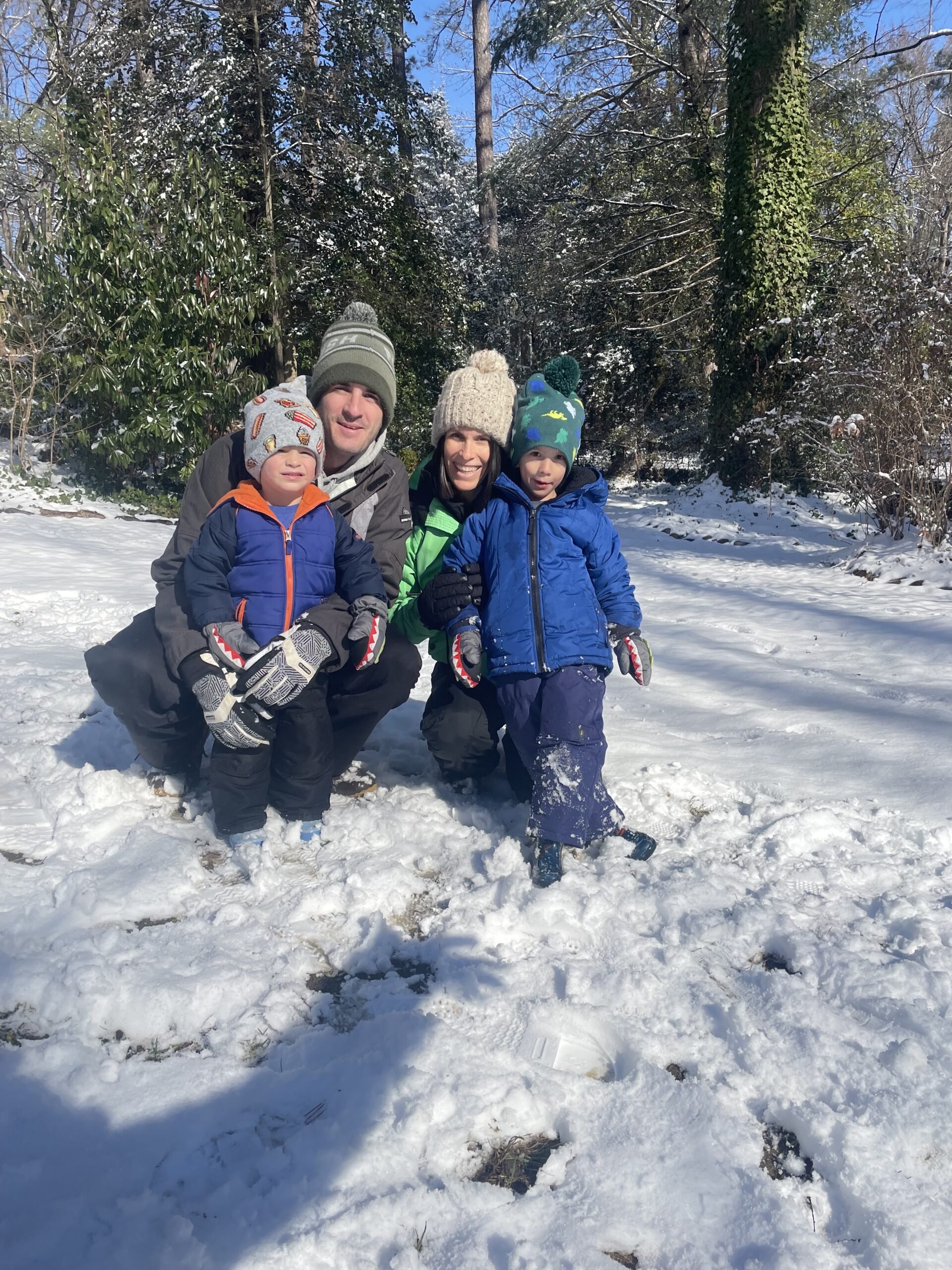 Peter Petras and Family Enjoying a Snow Day